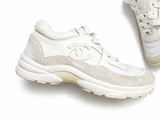 Chanel White & Grey Suede CC Logo Trainers / Sneakers – Size EU 36 ladies