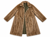 Yves Salomon Army Reversible Mink Fur & Technical Fabric Parka Coat – Khaki / Pastel – Size FR 32 ladies