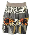 Diane von Furstenberg Meggy Patchwork Mixed-Media Skirt US 0 UK 4 XXS XS ladies