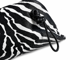 Bottega Veneta Nappa BV Trine Clutch Zebra Black White Lambskin Leather ladies