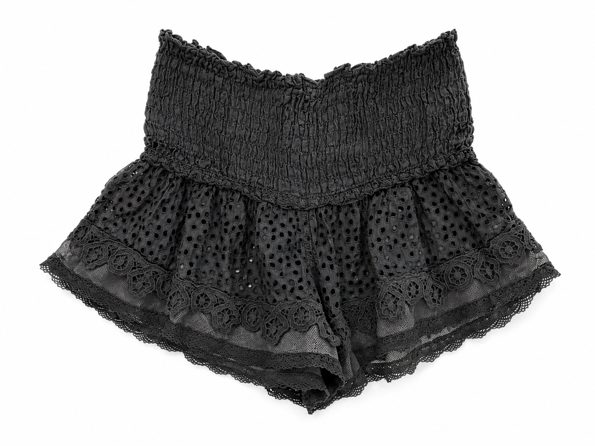 SUNDAY SAINT-TROPEZ MINI SHORTS BLACK ONE SIZE FITS ALL LADIES