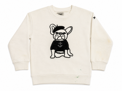 Il Gufo French Bulldog Embroidered Sweatshirt 5 years children