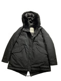 YS Army Yves Salomon Long Iconic parka in waterproof cotton blend with fox and rabbit fur size 36 ladies