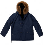 Yves Salomon Parka Iconic Fur Linen Jacket Size 48 Men