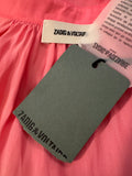 Zadig & Voltaire Tink Satin Blouse in Pink Size XS ladies