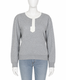 Zadig & Voltaire Watson Grey Logo Print Sweatshirt – Size S ladies