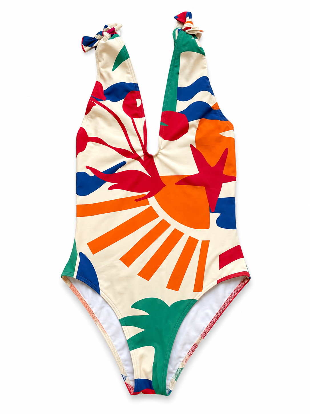 ERES Printed Plunging One-Piece Swimsuit ladies