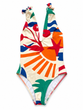 ERES Printed Plunging One-Piece Swimsuit ladies