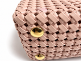 Fendi Nappa Woven Mini Peekaboo Iconic Satchel – Rosa Confetto Bag Handbag ladies