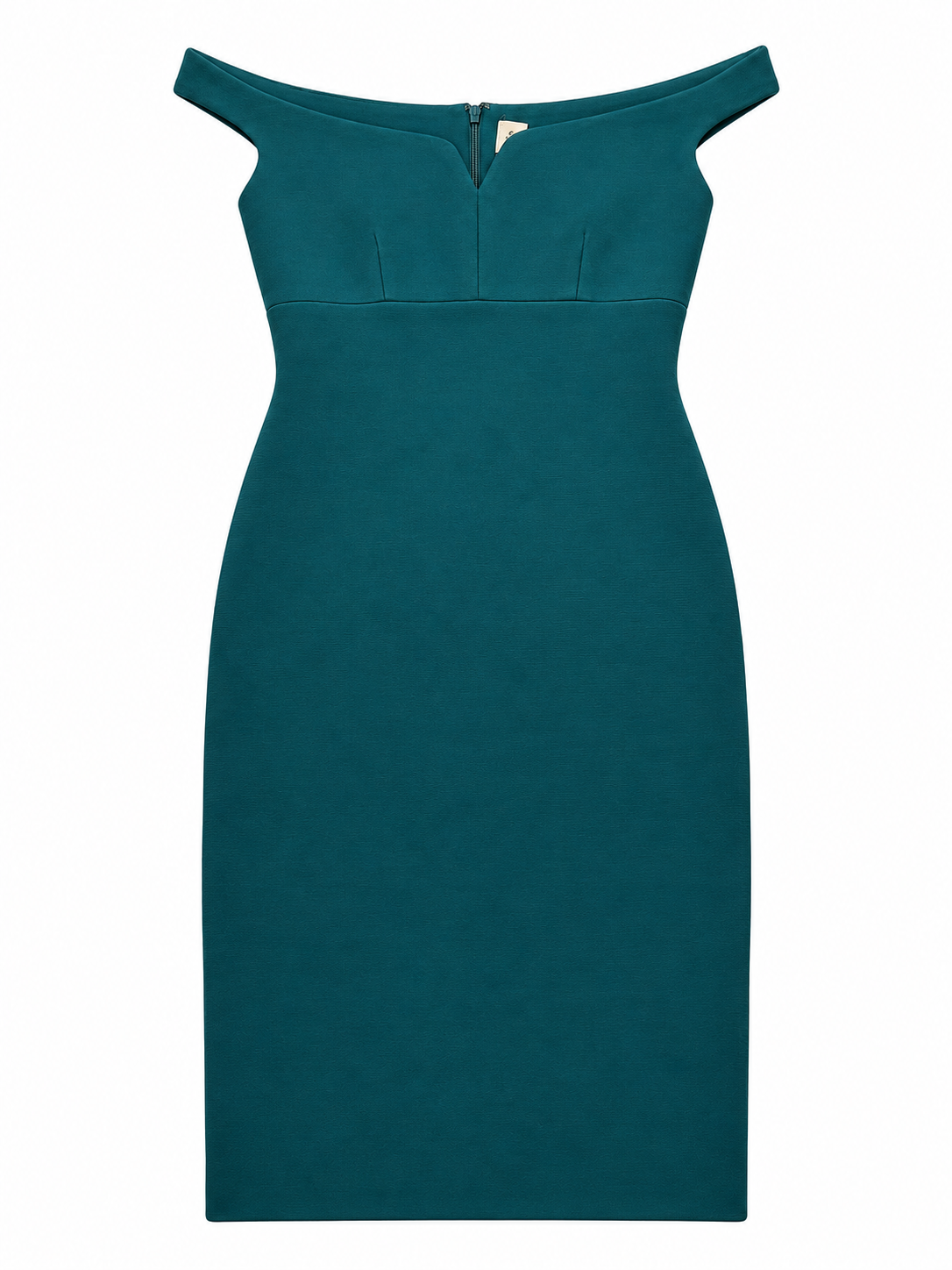 Cinq à Sept Teal Off-Shoulder Fitted Dress ladies