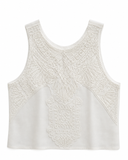 Ermanno Scervino Ivory Embroidered Top Size I 40 UK 8 US 4 ladies