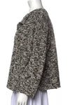 ESKANDAR Boucle Grey Wool Blend Cardigan Size S small ladies