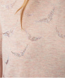 Zadig & Voltaire Crystal Wings Jumper Ida in Blush Pink ladies