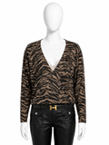 Zadig & Voltaire Bruny Tiger Cashmere Sweater Jumper Pullover Size S/M LADIES