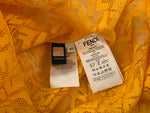 Fendi FF Fisheye Motif Shirt Dress in Cotton Lace Size I 40 UK 8 US 4 S Small ladies
