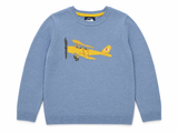 Chelsea Clothing Co. Boys’ Blue Vehicle Jumpers – Age 6–7 Years – Lot of Two children