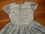 Stella McCartney KIDS Girl's BLUE & SILVER TULLE DRESS Size 10 years old children