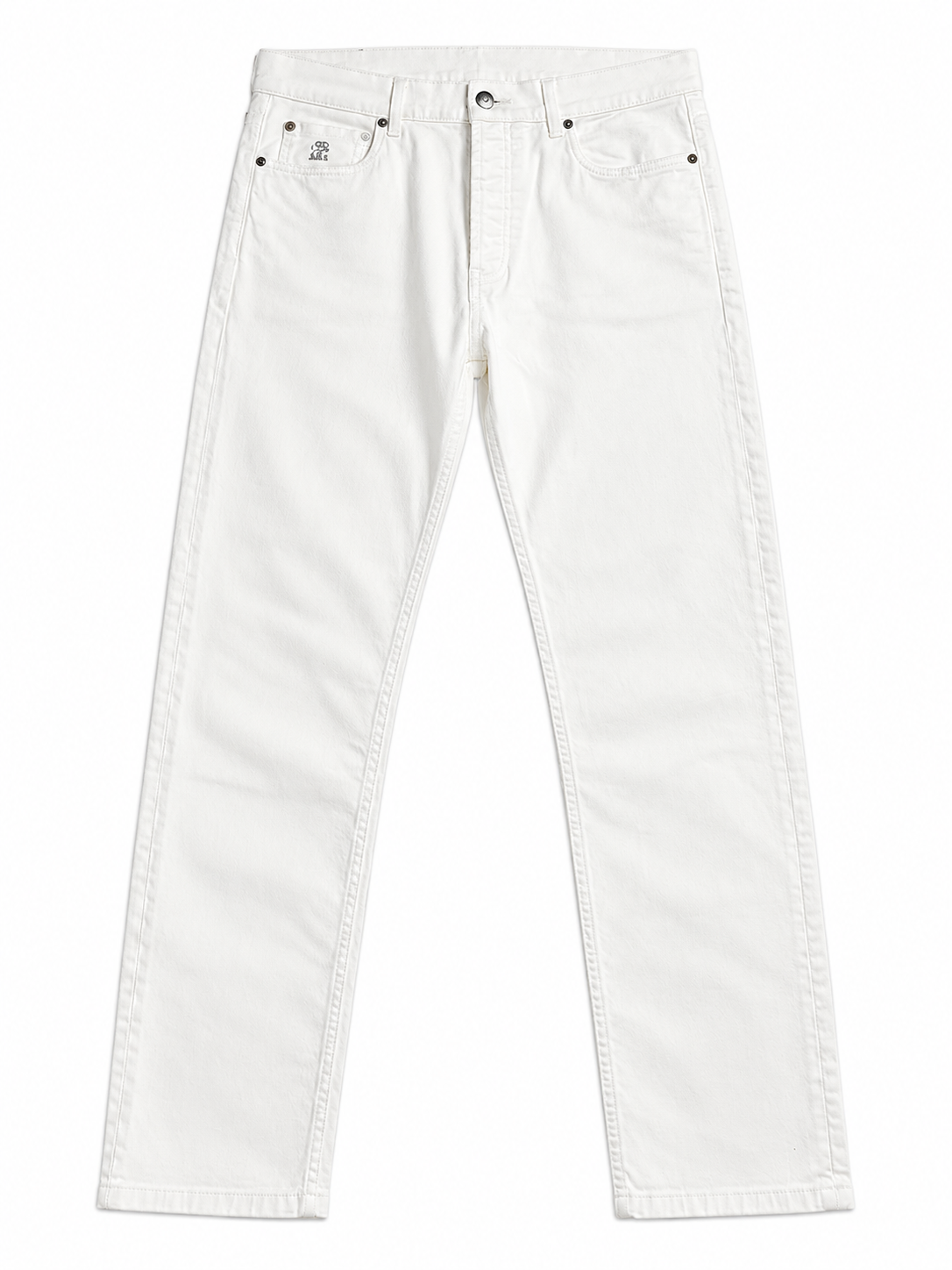 Brunello Cucinelli Men’s White Iconic Fit Straight-Leg Jeans – Size IT 48 men
