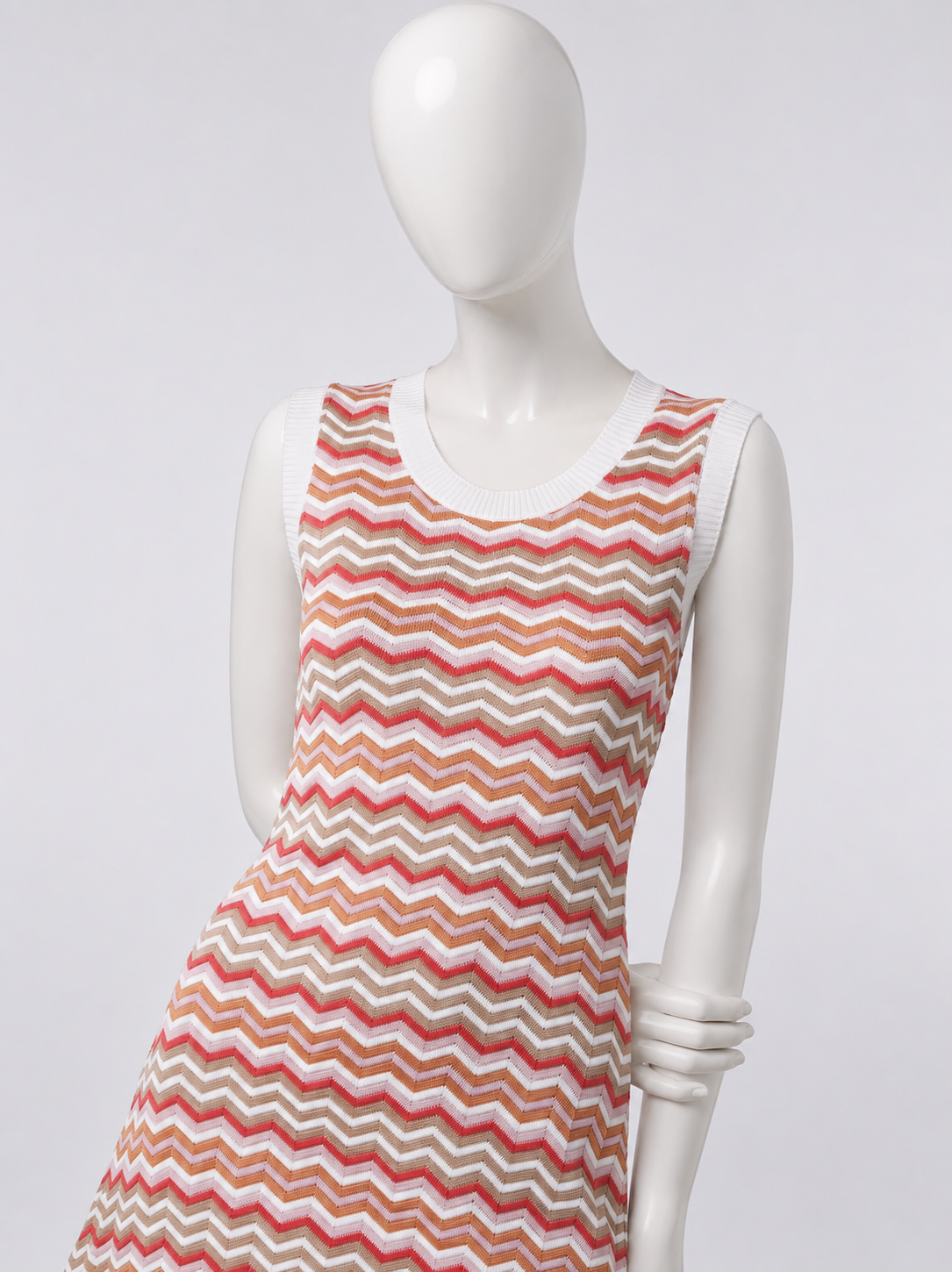 Missoni Multicolour Zigzag Knit Mini Dress – Size IT 44 ladies