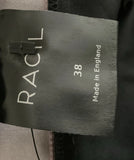 Amazing Rare Racil tuxedo wool high waisted wide leg pants trousers Size 38 ladies