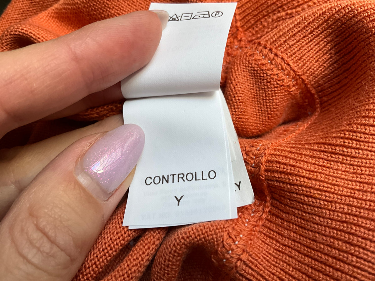 BRUNELLO CUCINELLI
Orange Cotton Jumper Sweater size 50 men