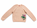 KENZO PARIS PEACH EMBROIDERED SWEATER JUMPER SIZE L LARGE LADIES