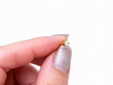 14K Gold Single Cubic Zirconia Stud Earring ladies