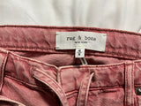 Rag & Bone Phoebe Drawstring Wide-Leg Jeans – Raspberry Stone – Size M ladies