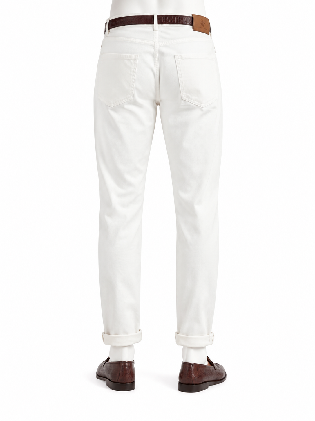 Brunello Cucinelli Men’s White Iconic Fit Straight-Leg Jeans – Size IT 48 men