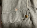 Zadig & Voltaire Khaki Green Linen Military Jacket with Eagle Embroidery ladies
