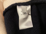 Monse Two Tone Wool Asymmetric Sweater In White & Navy Size XS ladies