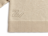 Zadig & Voltaire Mikyz Cream Cashmere V-Neck Jumper with Rhinestone Wings ladies