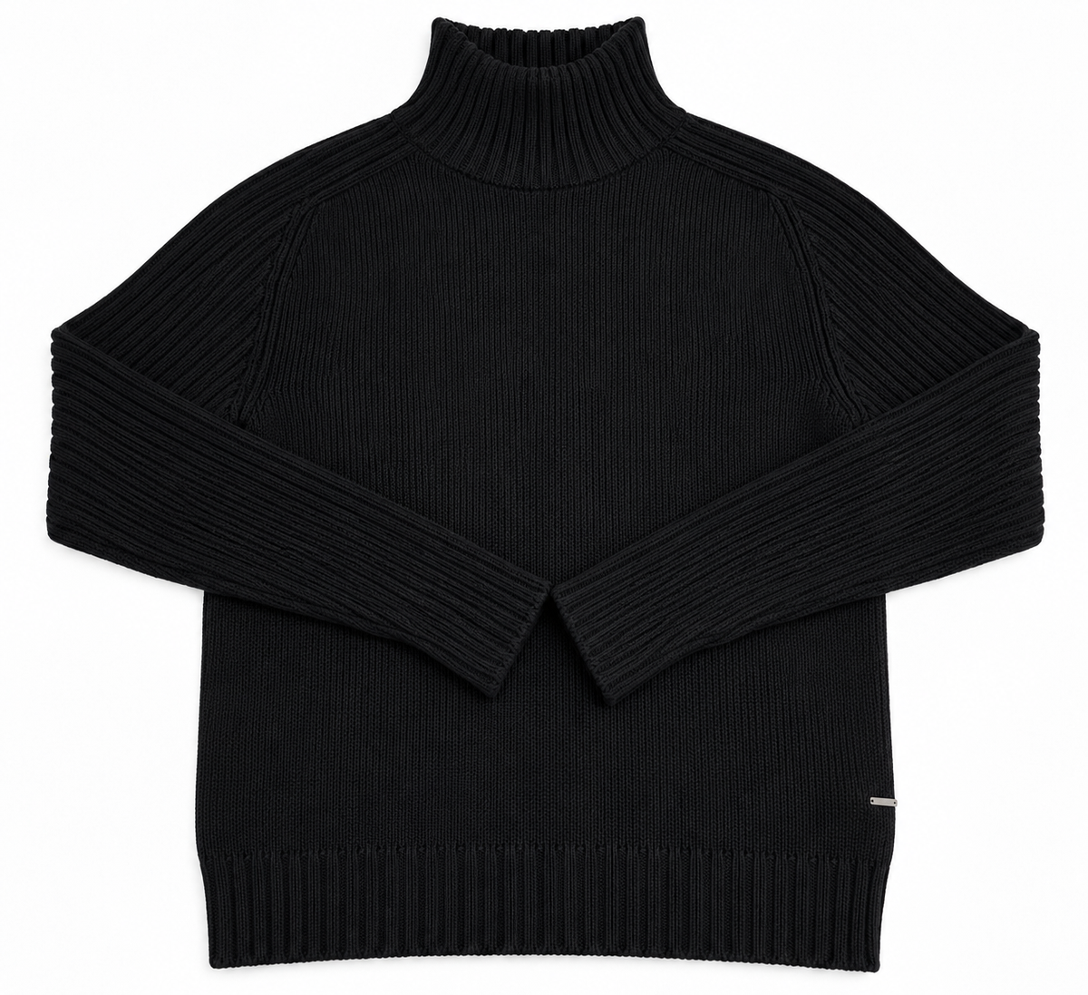 AlphaTauri Black 100% Wool Ribbed Turtleneck Jumper – Size M men
