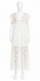 Vilebrequin Long Transparent Silk Starfish Dress – Off White – XS ladies