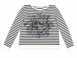 Christian Dior Striped Linen Blend Sailor Sweater – White/Navy ladies