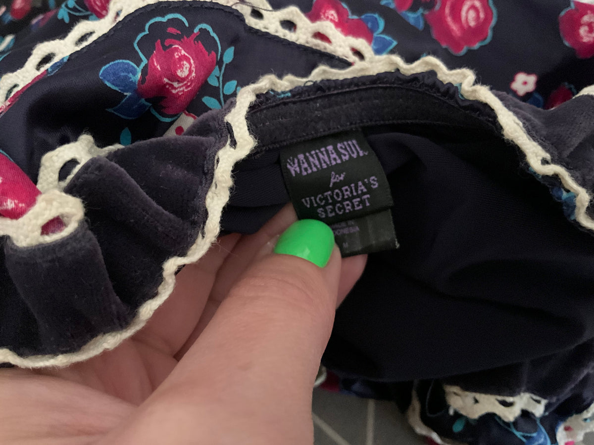 Limited Anna Sui Womens for Victoria's Secret Floral Mini Skirt Size M medium ladies