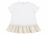 Herno White Cotton Peplum T-Shirt ladies