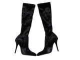 Saint Laurent Talia 110 Velvet Knee-High Boots Size 39 ladies