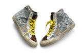 Golden Goose Francy Limited Calfskin Leopard Glitter High Trainers Sneakers size 39 ladies