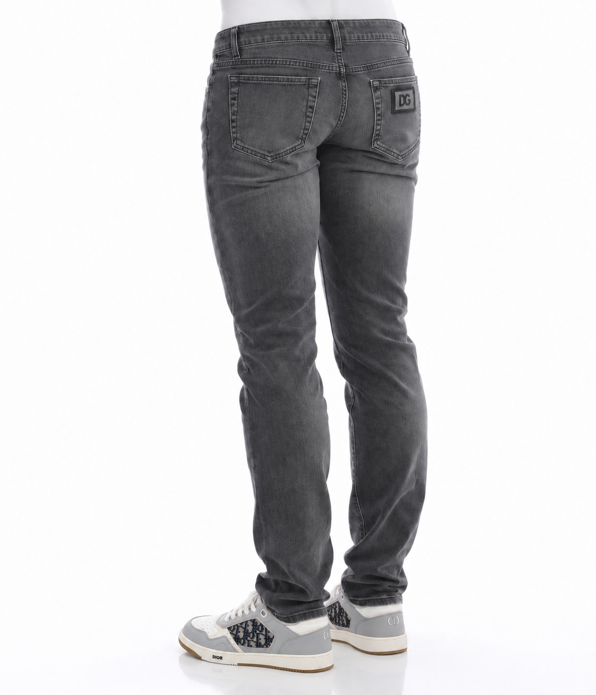 Dolce & Gabbana Men’s Grey Stone Washed Skinny Jeans – Size 50 men
