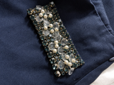 Miu Miu Navy Embellished Tailored Shorts Size I 38 ladies