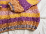 Rose Carmine Handmade Striped Mohair Pullover – Size 1 ladies