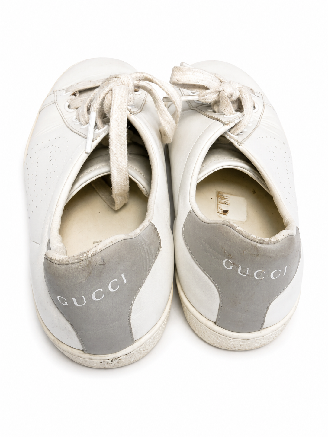 Gucci White Leather Lace-Up Trainers – Size EU 36 ladies
