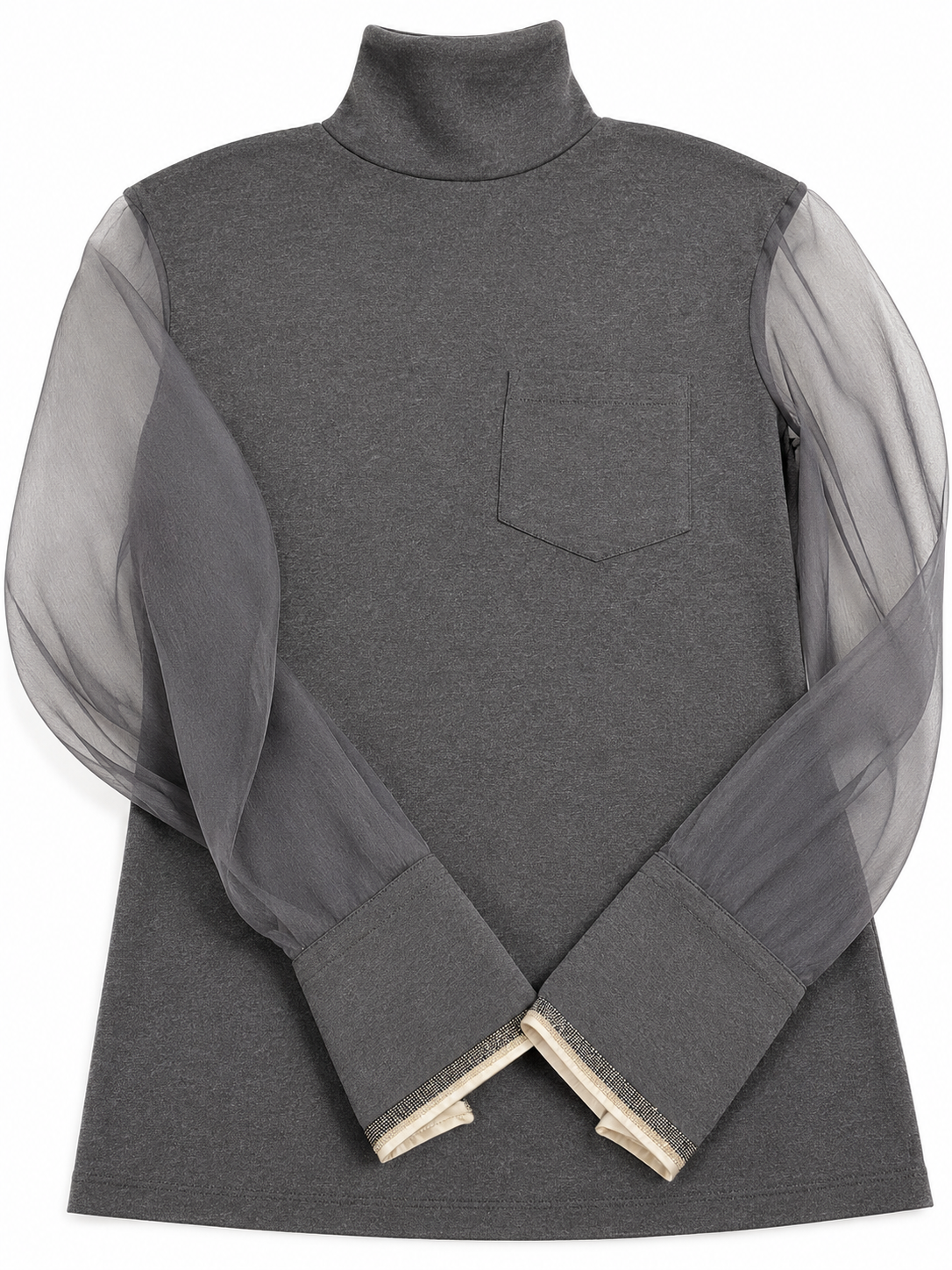 Brunello Cucinelli Monili-Embellished Turtleneck Top ladies