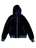 Tom Ford Navy Blue Velvet hoodie jacket size M medium men