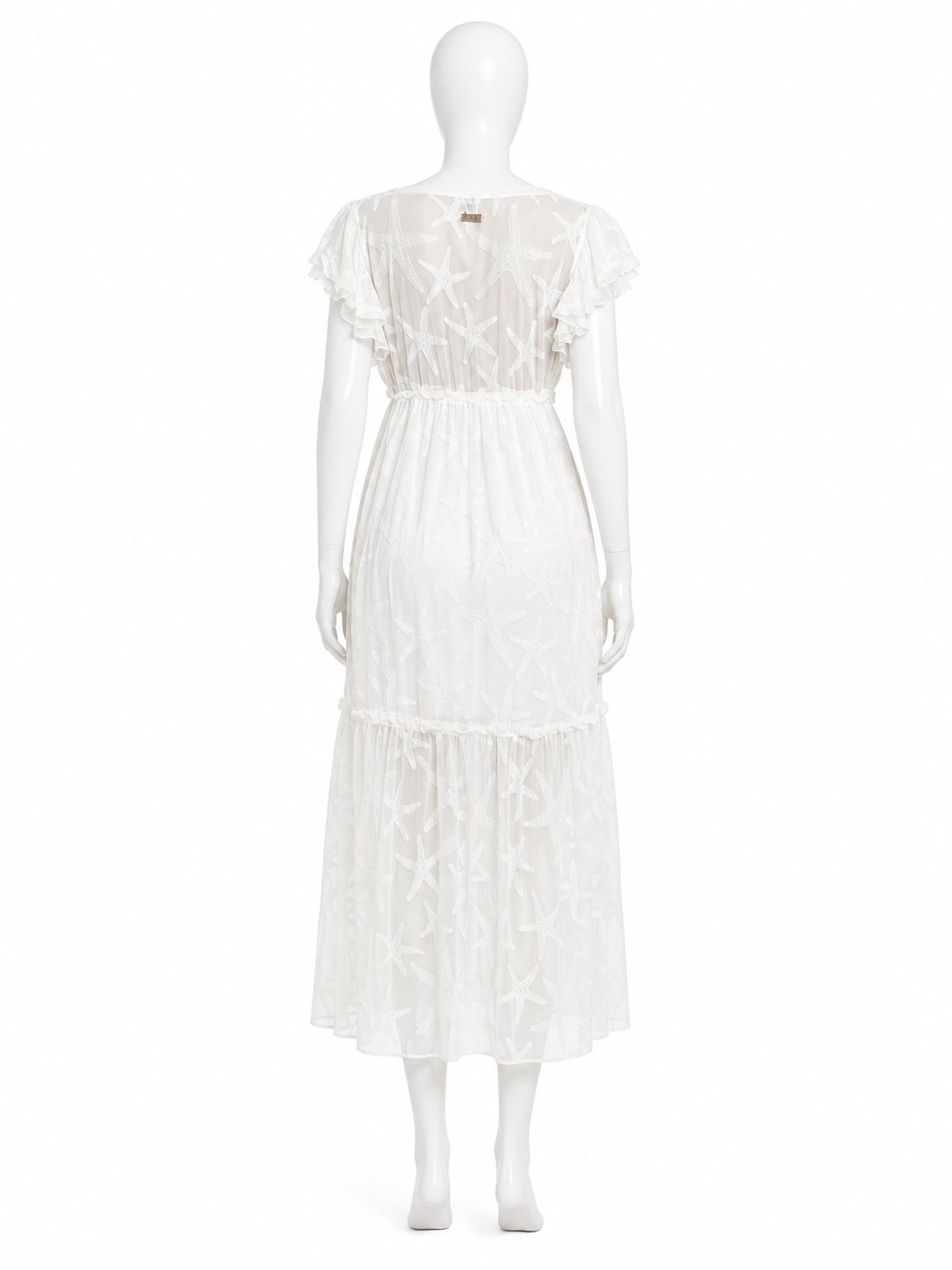 Vilebrequin Long Transparent Silk Starfish Dress – Off White – XS ladies