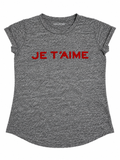 Zadig & Voltaire JE T’AIME Grey T-Shirt  ladies