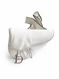 Christian Dior by John Galliano 2003 White Leather Saddle Belt Bag Vintage ladies