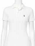 Polo by Ralph Lauren Cable Knit Polo Dress – White – Size M ladies