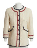 AMAZING CHANEL HAMBURG MÉTIERS D’ ART TWEED BOUCLE JACKET SIZE F 38 LADIES
